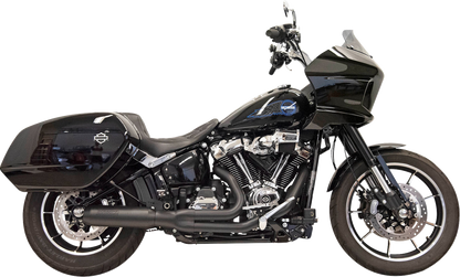 BASSANI XHAUST 2-into-1 Exhaust System with Superbike Muffler - 4" - Black - Softail M8 1S78B