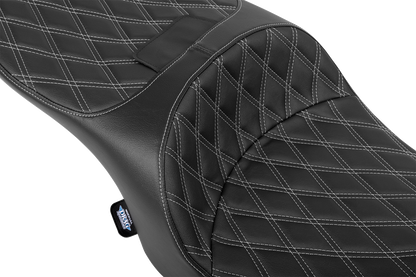DRAG SPECIALTIES SEATS Freedom Seat - Black - Vinyl - Silver Double Diamond Stitch - FLT/FLH '23-'25 4711C