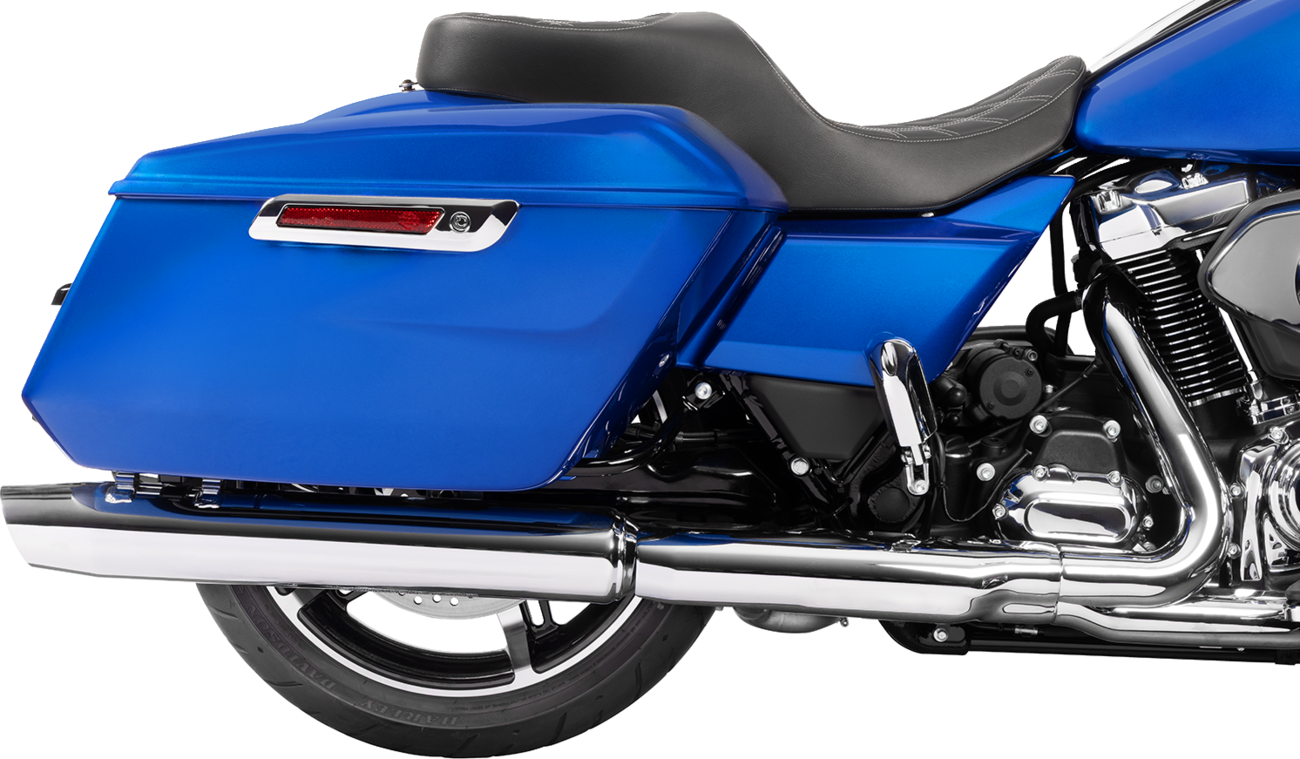 DRAG SPECIALTIES SEATS Freedom Seat - Black - Vinyl - Silver Double Diamond Stitch - FLT/FLH '23-'25 4711C