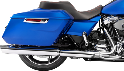 DRAG SPECIALTIES SEATS Freedom Seat - Black - Vinyl - Red Double Diamond Stitch - FLT/FLH '23-'25 4711D