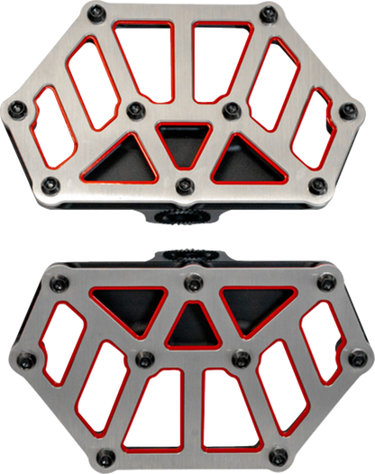 KODLIN USA NXL Mini Floorboards - Black w/ Red Accent K73254-RL