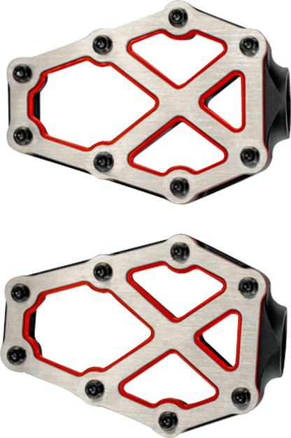 KODLIN USA NXL Foot Pegs - Black w/ Red Accent K73255-RL