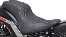 MUSTANG One-Piece/2-Up Squareback Seat - Double Diamond - Black Stitch - FXBR '23-'25 86006