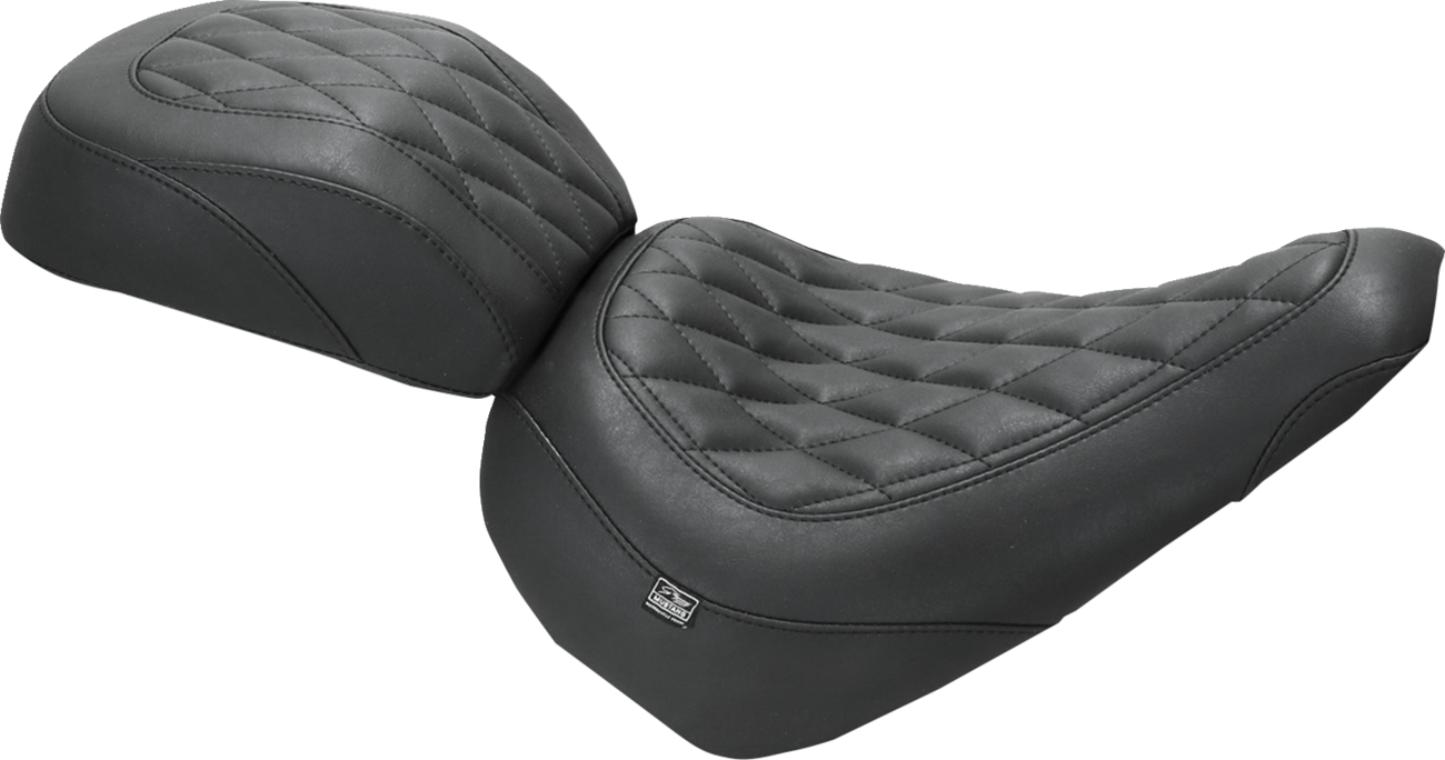 MUSTANG Wide Tripper™ Solo Seat - no Backrest - Diamond - Black Stitch - FXBR '23-'25 85033