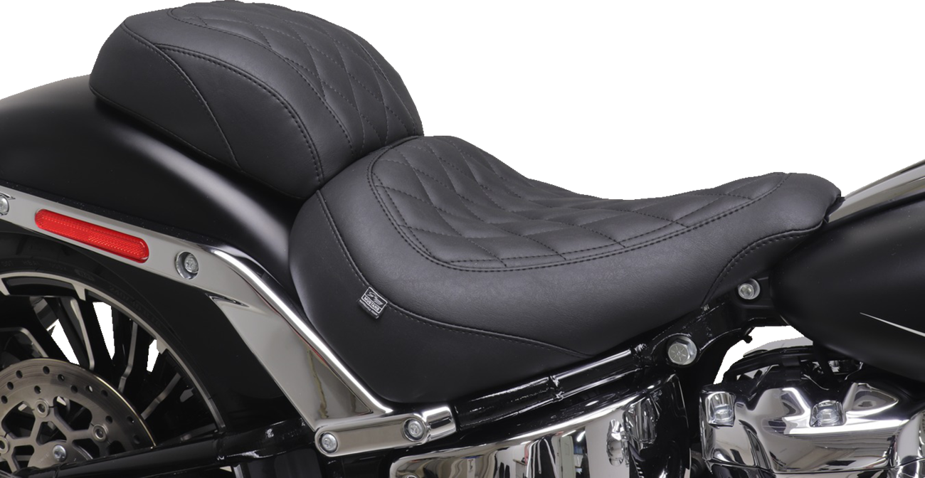 MUSTANG Wide Tripper™ Solo Seat - no Backrest - Diamond - Black Stitch - FXBR '23-'25 85033