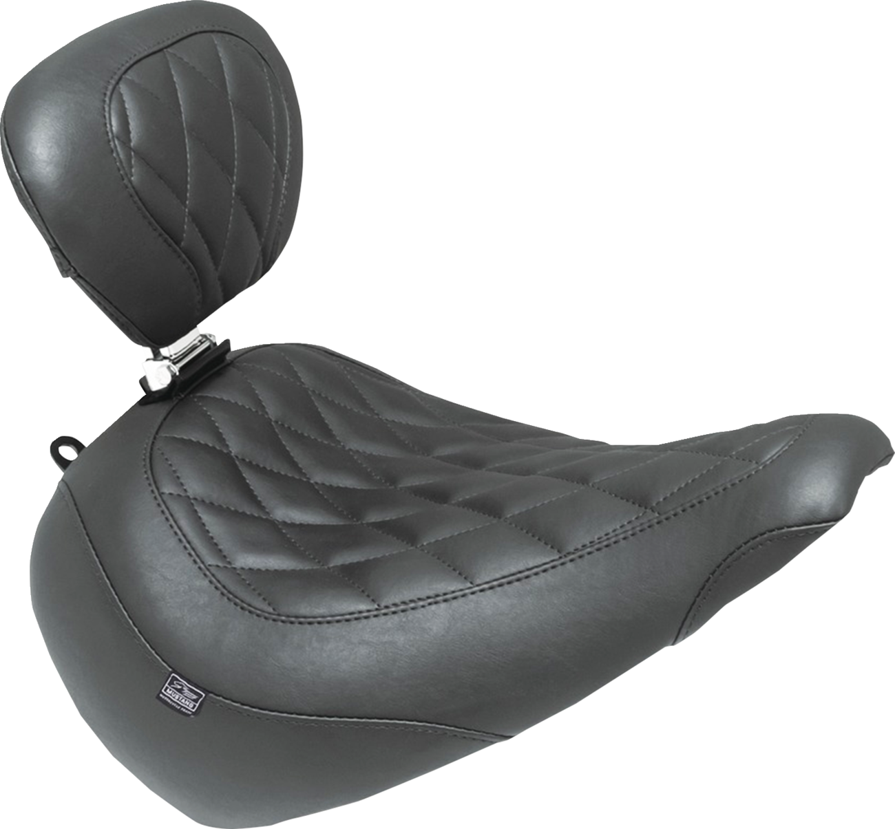 MUSTANG Wide Tripper™ Solo Seat - w/ Backrest - Diamond - Black Stitch - FXBR '23-'25 89027