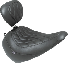 MUSTANG Wide Tripper™ Solo Seat - w/ Backrest - Diamond - Black Stitch - FXBR '23-'25 89027