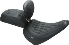 MUSTANG Wide Tripper™ Solo Seat - w/ Backrest - Diamond - Black Stitch - FXBR '23-'25 89027