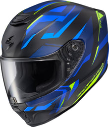 Exo R330 Full Face Helmet Saga Black/Blue/Hi Vis Lg