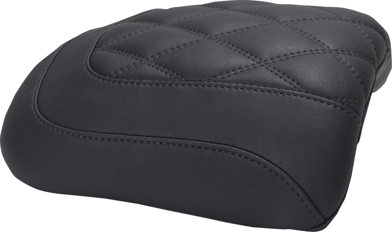 MUSTANG Padded Passenger Seat Cowl - Double Diamond - Black Stitch - FLT/FLH '23-'25 88611