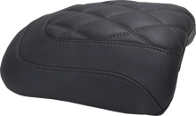 MUSTANG Padded Passenger Seat Cowl - Double Diamond - Black Stitch - FLT/FLH '23-'25 88611