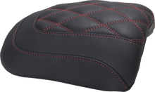 MUSTANG Padded Passenger Seat Cowl - Double Diamond - Dark Cherry Stitch - FLT/FLH '23-'25 88611DC