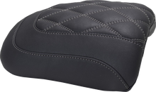 MUSTANG Padded Passenger Seat Cowl - Double Diamond - Gunmetal Stitch - FLT/FLH '23-'25 88611GM