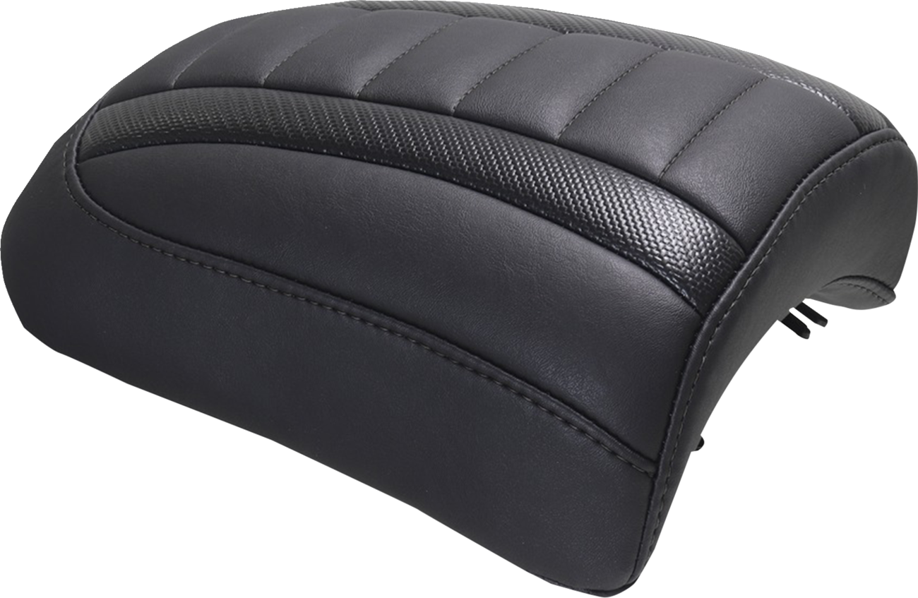MUSTANG Padded Passenger Seat Cowl - Deluxe - Black Stitch - FLT/FLH '23-'25 88610