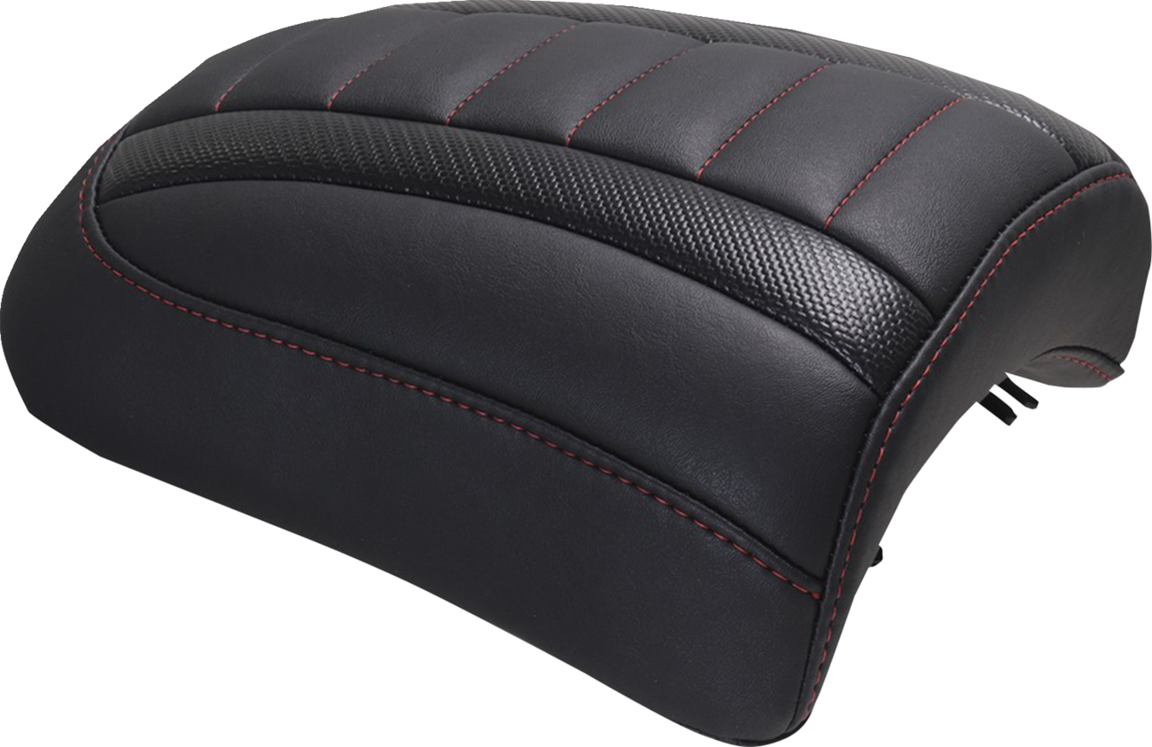 MUSTANG Padded Passenger Seat Cowl - Deluxe - Dark Cherry Stitch - FLT/FLH '23-'25 88610DC