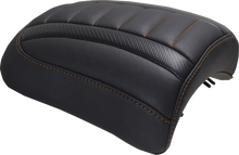 MUSTANG Padded Passenger Seat Cowl - Deluxe - Mandarin Orange Stitch - FLT/FLH '23-'25 88610MO