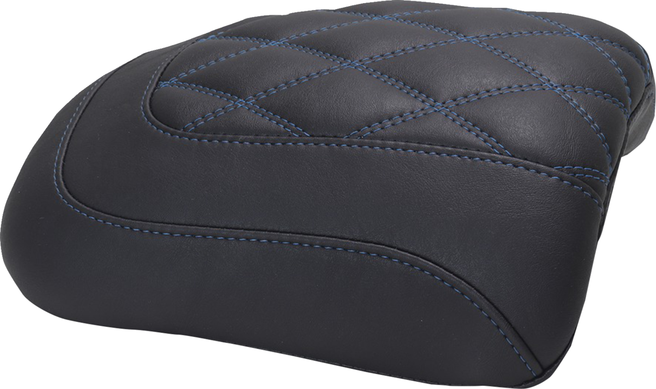 MUSTANG Padded Passenger Seat Cowl - Deluxe - Sky Blue Stitch - FLT/FLH '23-'25 88610SB