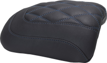 MUSTANG Padded Passenger Seat Cowl - Deluxe - Sky Blue Stitch - FLT/FLH '23-'25 88610SB