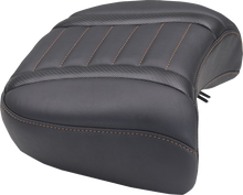 MUSTANG Deluxe Passenger Seat - Wide - Mandarin Orange Stitch - FLT/FLH '23-'25 88420MO