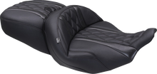 MUSTANG Deluxe One-Piece, 2-Up Seat - Diamond - Black Stitch - FLT/FLH '23-'25 89411