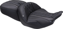 MUSTANG Deluxe One-Piece, 2-Up Seat - Diamond - Sky Blue Stitch - FLT/FLH '23-'25 89411SB