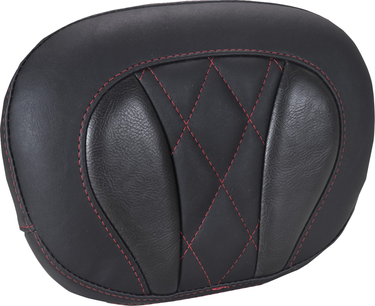 MUSTANG Deluxe Sissy Bar Pad - Diamond - Dark Cherry Stitch - FLT/FLH '23-'25 88450DC