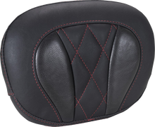 MUSTANG Deluxe Sissy Bar Pad - Diamond - Dark Cherry Stitch - FLT/FLH '23-'25 88450DC
