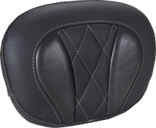 MUSTANG Deluxe Sissy Bar Pad - Diamond - Gunmetal Stitch - FLT/FLH '23-'25 88450GM
