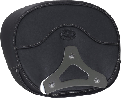 MUSTANG Deluxe Sissy Bar Pad - Diamond - Gunmetal Stitch - FLT/FLH '23-'25 88450GM