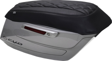 MUSTANG Deluxe Diamond Saddlebag Lid Cover - Black w/ Black Stitch - FLH/FLT '23-'25 88470