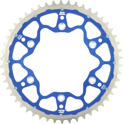 MOTO-MASTER Fusion Series Dual Ring Rear Sprocket - 50 Tooth - Blue 620073450