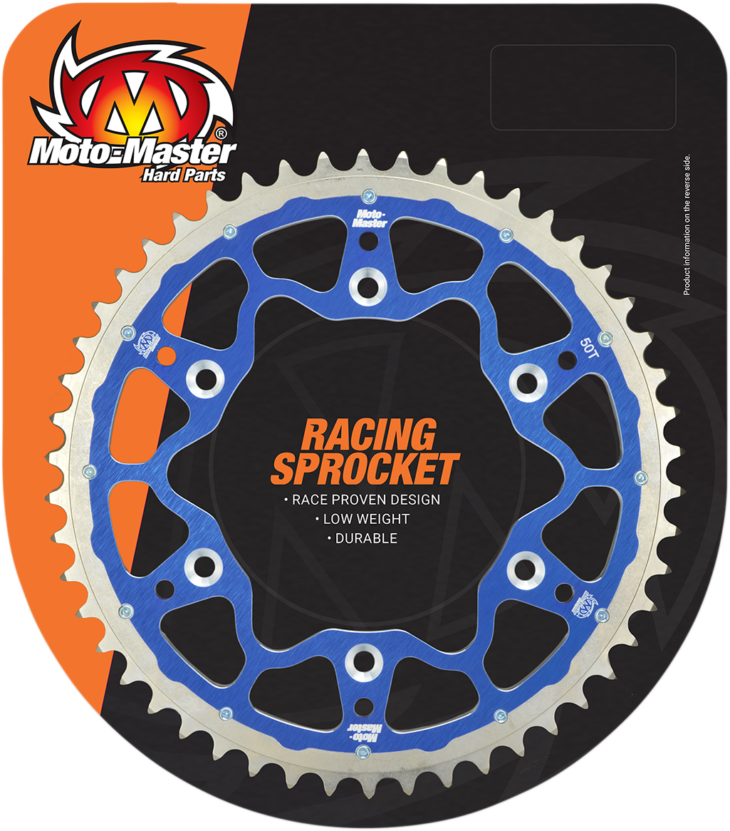MOTO-MASTER Fusion Series Dual Ring Rear Sprocket - 50 Tooth - Blue 620073450