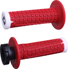 ODI Nomad Lock-On Grips - Off-Road - Red/White/Silver H36NDRW