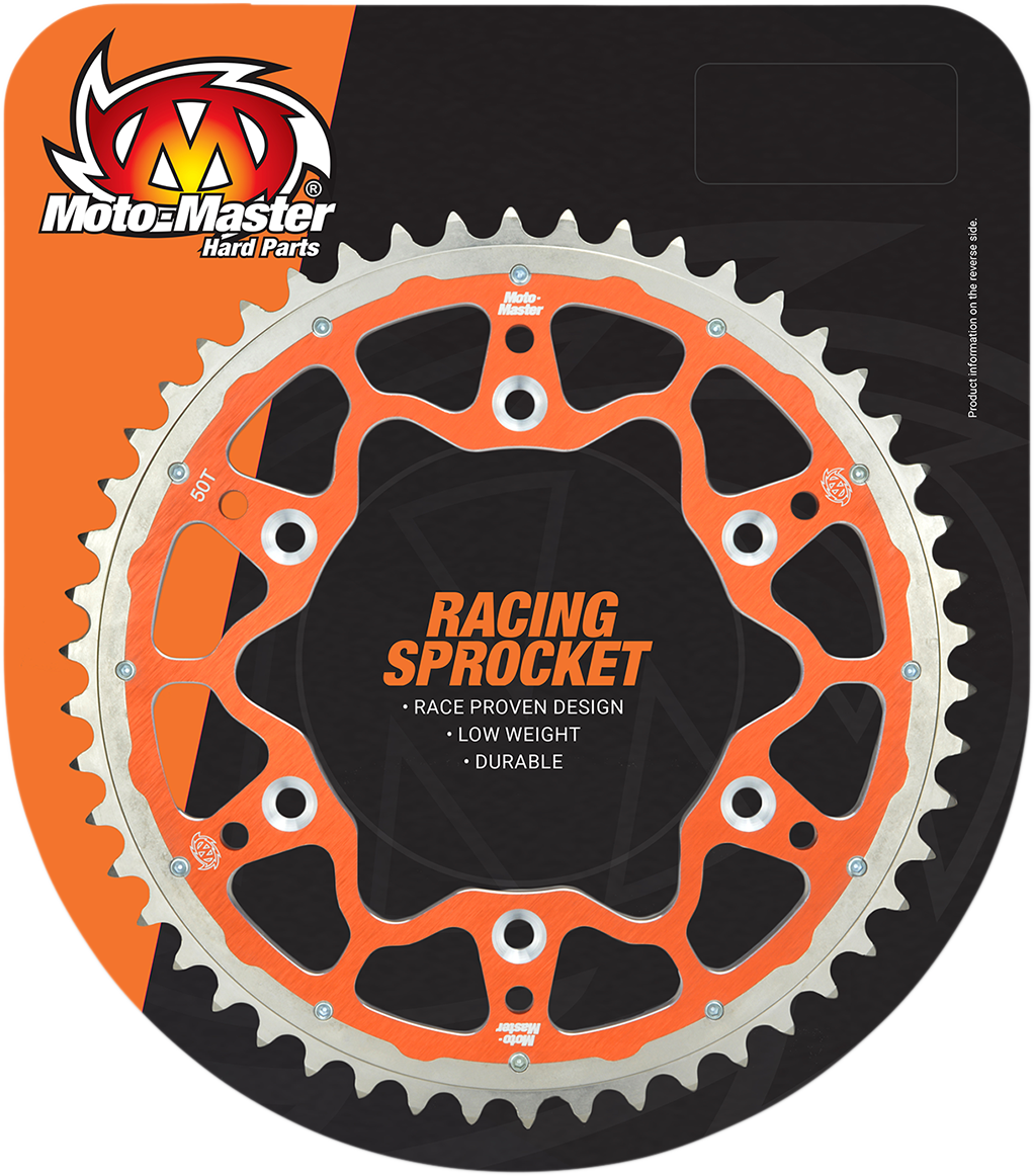 MOTO-MASTER Fusion Series Dual Ring Rear Sprocket - 50 Tooth - Orange 620073550