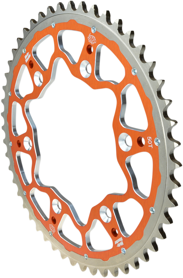 MOTO-MASTER Fusion Series Dual Ring Rear Sprocket - 50 Tooth - Orange 620073550