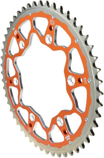 MOTO-MASTER Fusion Series Dual Ring Rear Sprocket - 50 Tooth - Orange 620073550