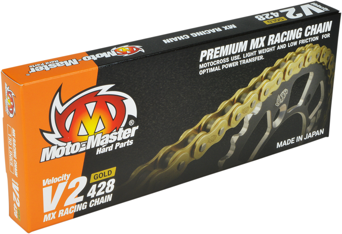 MOTO-MASTER V2 428 - Drive Chain - 130 Links - Gold 642801