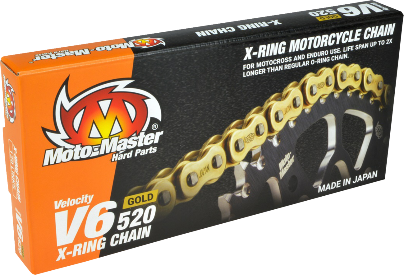 MOTO-MASTER V6 520 - Drive Chain - 120 Links - Gold 652003