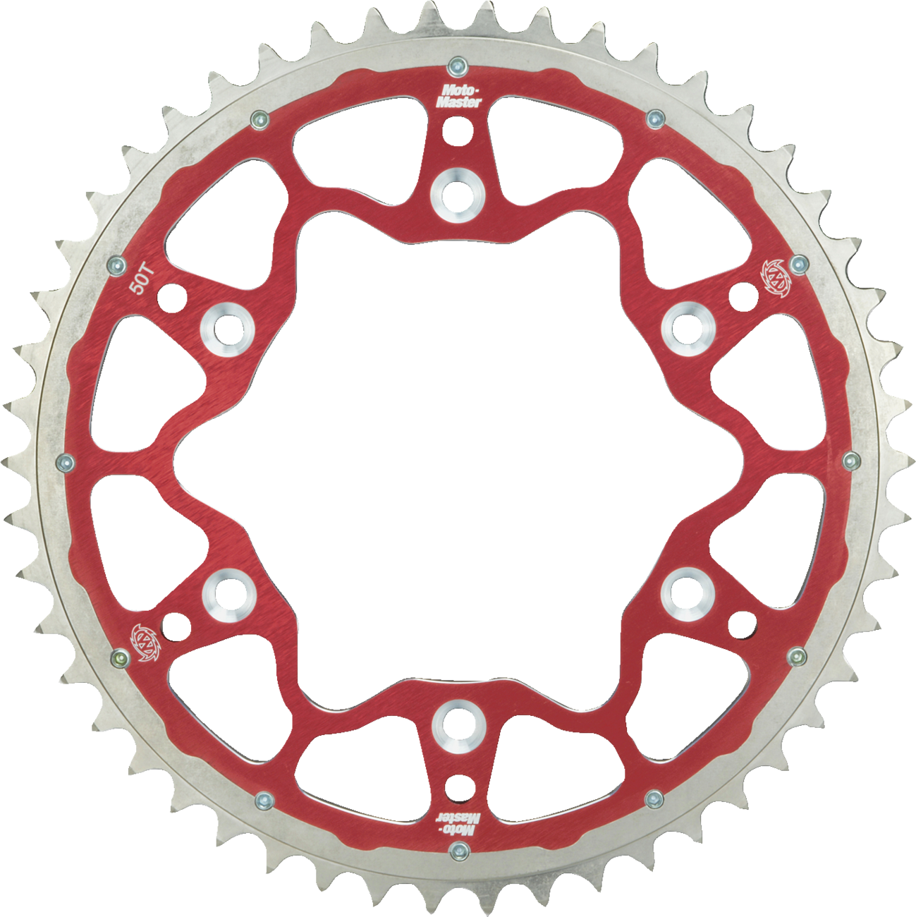 MOTO-MASTER Fusion Series Dual Ring Rear Sprocket - 50 Tooth - Red - Honda 620023350