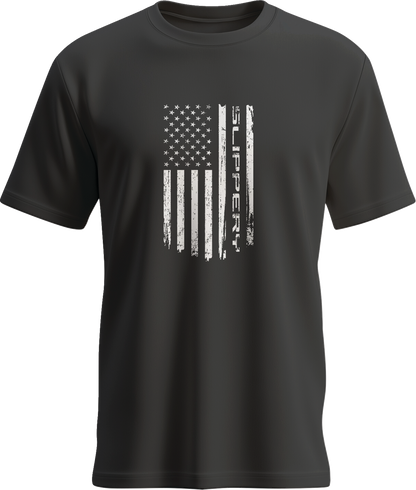 SLIPPERY Flag T-Shirt - Black - Medium 3030-25330