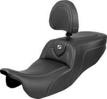 SADDLEMEN Roadsofa™ Seat - with Backrest - Carbon Fiber - FLRT/FLTRT '15-'25 815-07-185BR