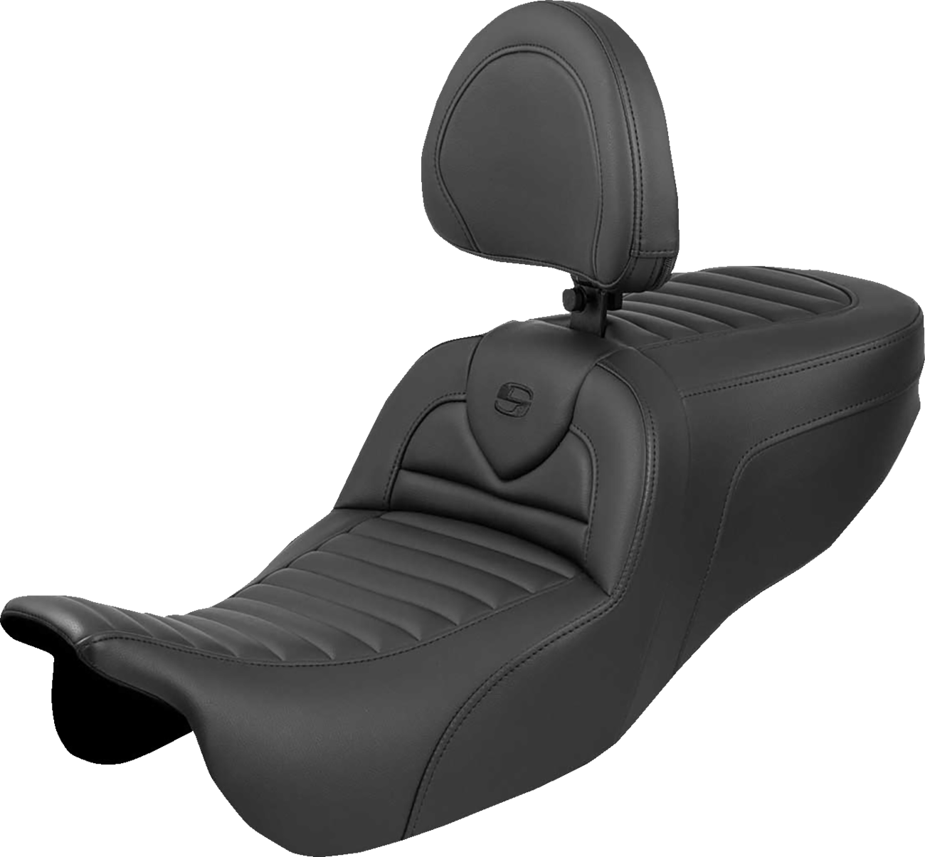 SADDLEMEN Roadsofa™ Seat - with Backrest - Tuck-n-Roll - FLRT/FLTRT '15-'25 815-07-202B0