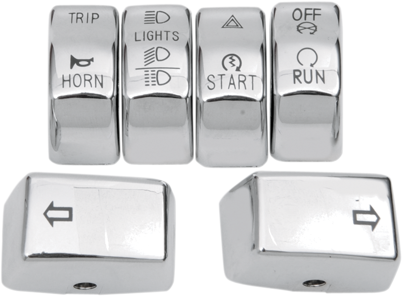 DRAG SPECIALTIES Switch Cap Kit - Chrome H18-0343CO-C