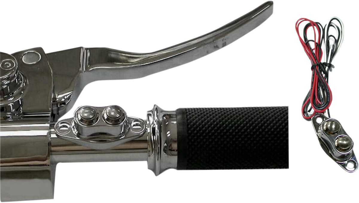 DRAG SPECIALTIES Duet Handlebar Switch Kit - Dual Button - Chrome 370494
