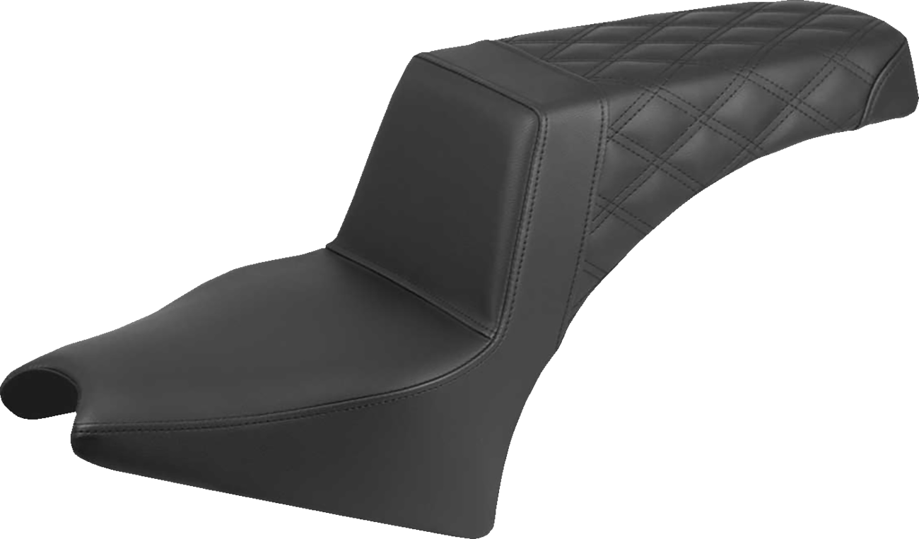 SADDLEMEN Step-Up Seat - Rear Lattice Stitch - Black - Indian Scout '25 I25-33-173