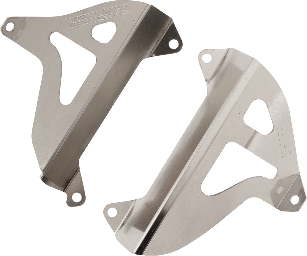 WORKS CONNECTION Radiator Brace Set - Silver - Yamaha 18-075