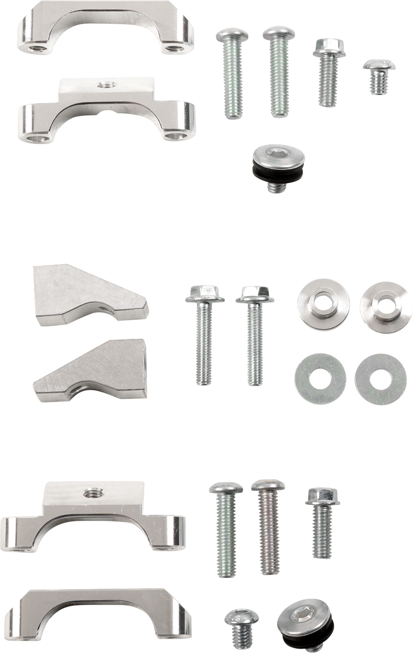 WORKS CONNECTION Radiator Brace Set - Silver - Kawasaki 18-301