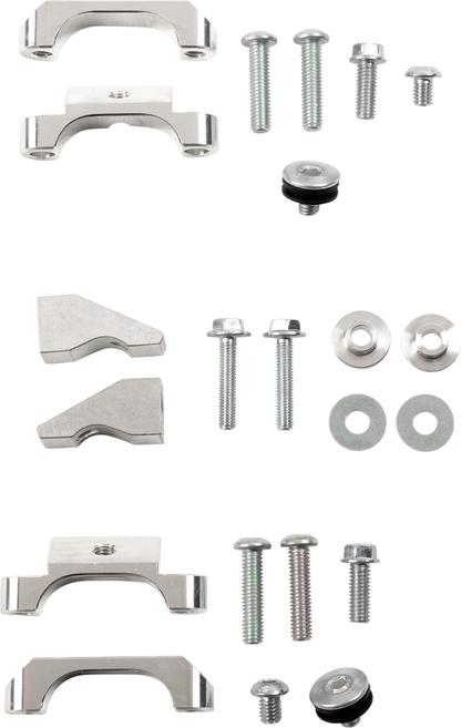 WORKS CONNECTION Radiator Brace Set - Silver - Kawasaki 18-301