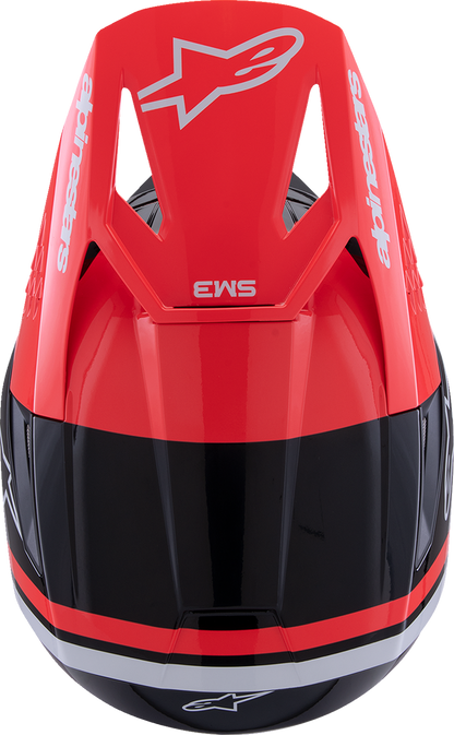 ALPINESTARS SM3 Helmet - Radium - Gloss Black/Red Fluo/White - XS 8300826-1553-XS
