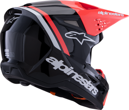 ALPINESTARS SM3 Helmet - Radium - Gloss Black/Red Fluo/White - XS 8300826-1553-XS